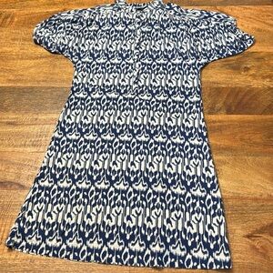 Josh Podoll handcrafted in the USA puff sleeve a line batik tribal print dress